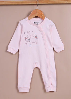 Le Pur BioKool Cotton Baby Girl All-In-One Set – Bodysuit, Sleepsuit & Cap (Peach) - LE PUR!