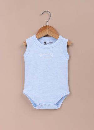 Le Pur BioKool Baby Boy Sleeveless Bodysuit Set – Pack of 5 (Blue, White) - LE PUR!