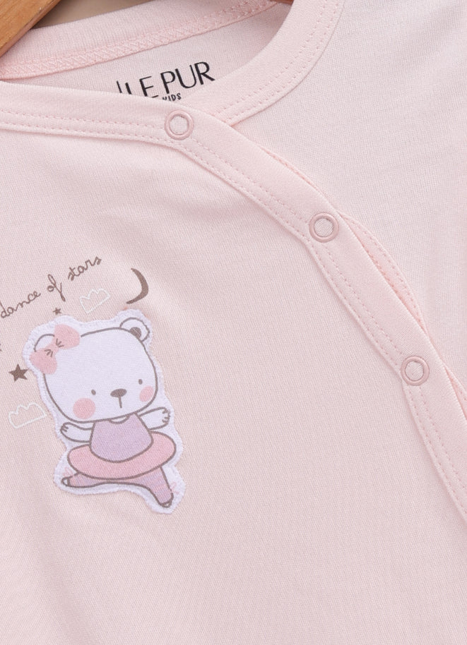 Le Pur Baby Girl BioKool Cotton Sleepsuit Set of 3 Soft Infant Romper - LE PUR!