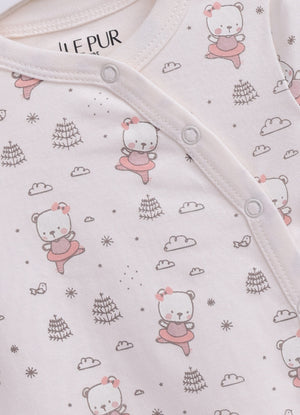 Le Pur Baby Girl BioKool Cotton Sleepsuit Set of 3 Soft Infant Romper - LE PUR!