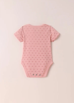 TENCEL™ Printed Bodysuit Pack of 3- Pink & White - LE PUR!