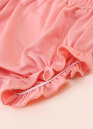 TENCEL™ Flutter Sleeve Dress with Bloomer Set- Pink - LE PUR!