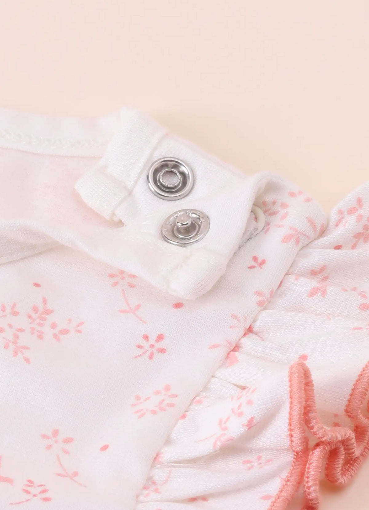 TENCEL™ Bird Print Ruffle Top & Shorts Set- Pink & White - LE PUR!