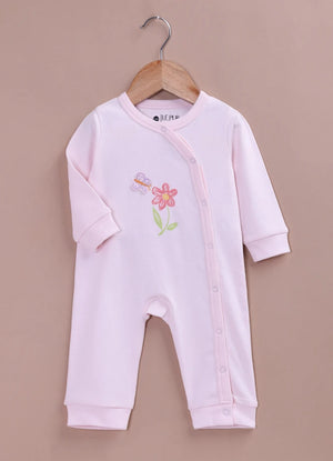 BioKool Baby Full Sleeve Romper – Pack of 2 Soft Cotton Onesies Pink and White - LE PUR!