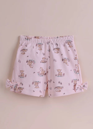 BioKool Cotton Collar Top & Shorts Set - Pink - LE PUR!