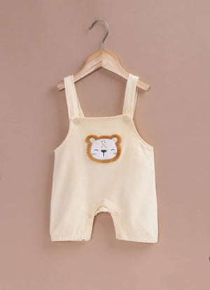 Le Pur BioKool Baby Dungaree Set | Soft Cotton Lion Applique Dungaree with Printed T-Shirt - LE PUR!
