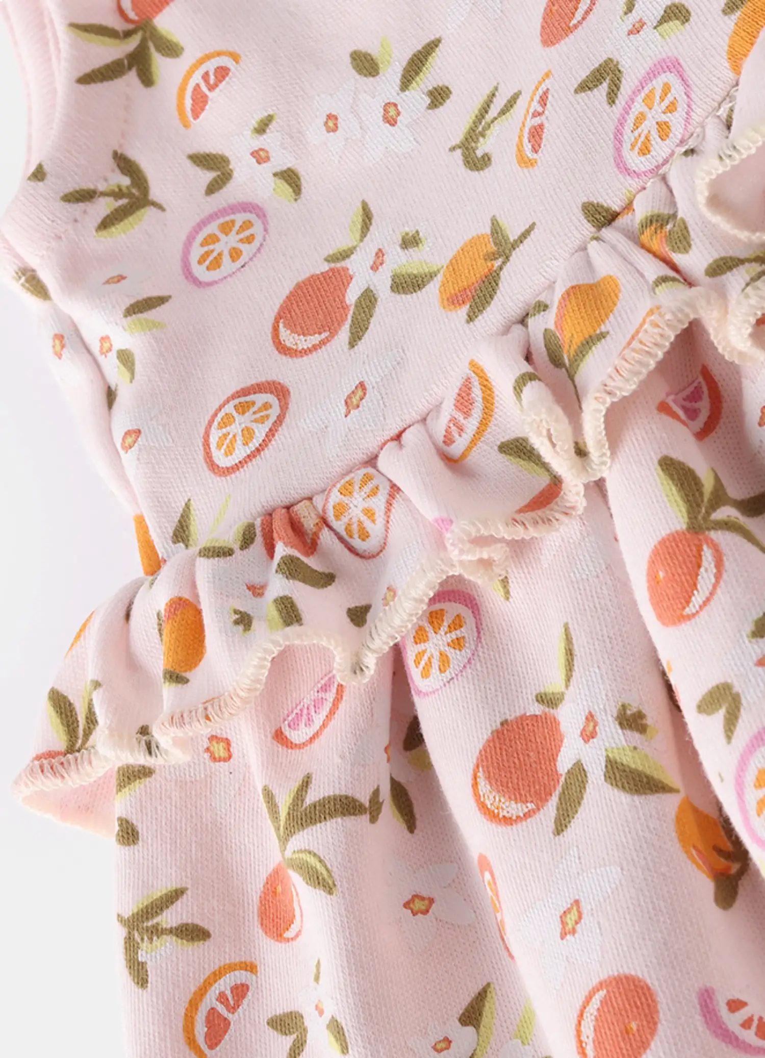 BioKool Cotton Citrus Bloom Frock, Bloomer & Headband- Pink - LE PUR!