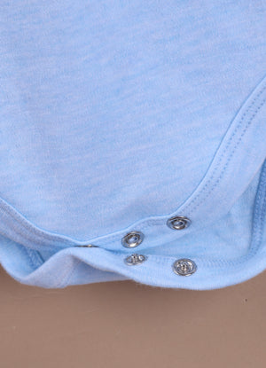Le Pur BioKool Cotton Baby Boy Sleeveless Bodysuit Set – Pack of 5 (Blue & White) - LE PUR!