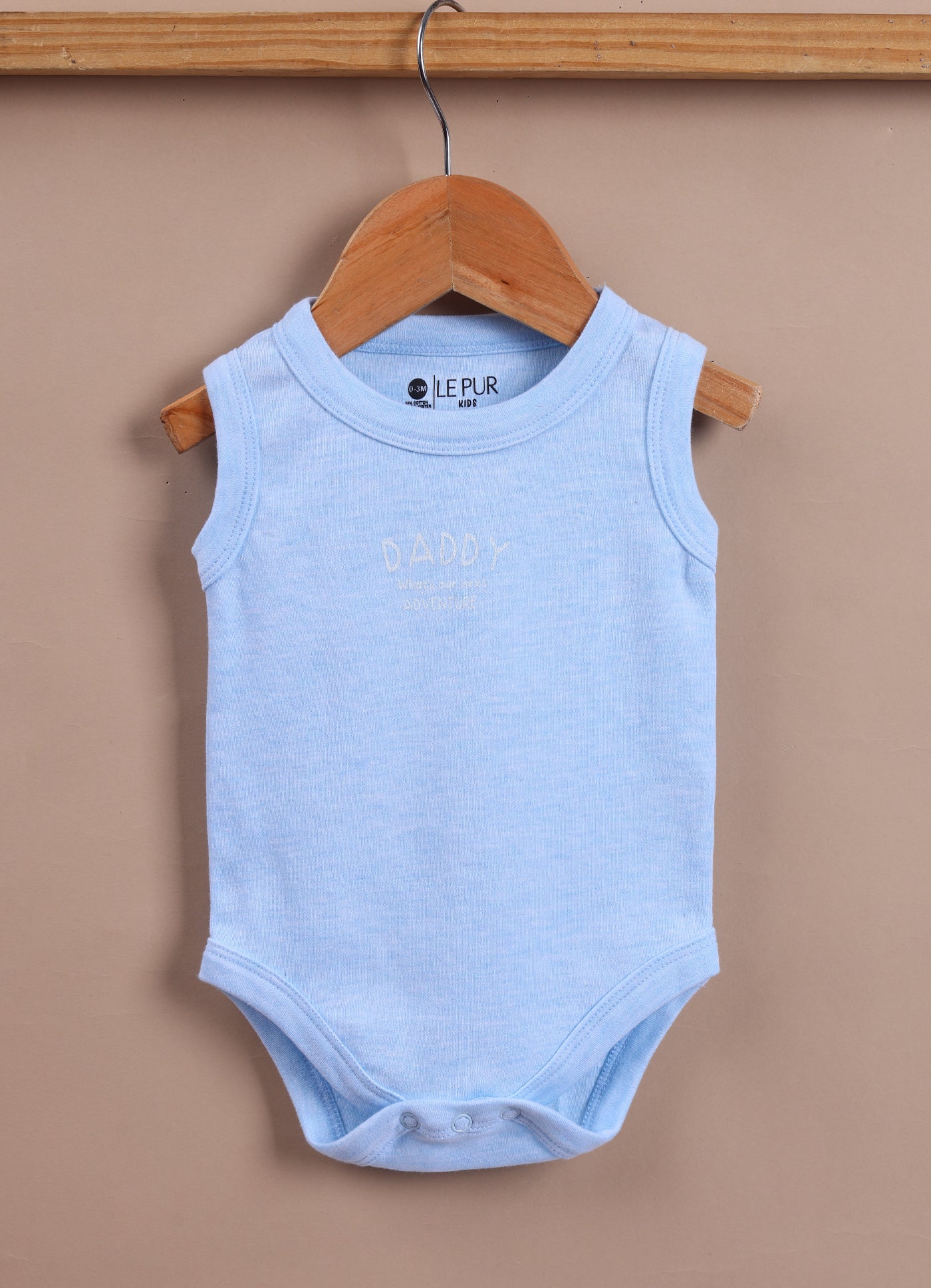 Le Pur BioKool Cotton Baby Boy Sleeveless Bodysuit Set – Pack of 5 (Blue & White) - LE PUR!