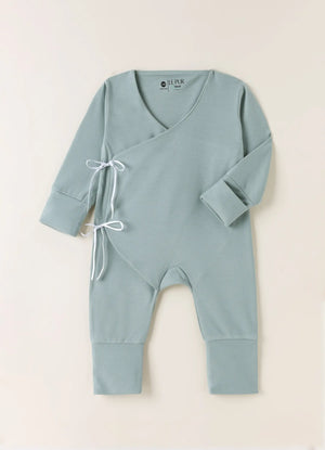 TENCEL™ Wrap Romper- Sage Green - LE PUR!
