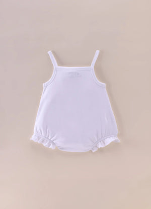 Baby Girls Cotton Strappy Bodysuit Set Pink Melange & White – Pack of 2 - LE PUR!