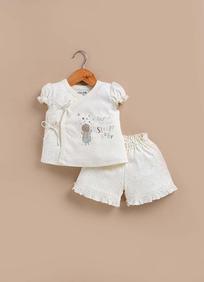 Le Pur Baby Girls Biocool Cotton Shorts Set - Main Image