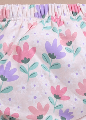 Le Pur Tiny Bloom BioKool 3-Piece Set: Floral Ruffle Frock, Bloomer & Headband - LE PUR!