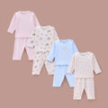 Boys Breakfast Print Long Sleeve 100% Cotton Top & Pajama Set - Pack of 2