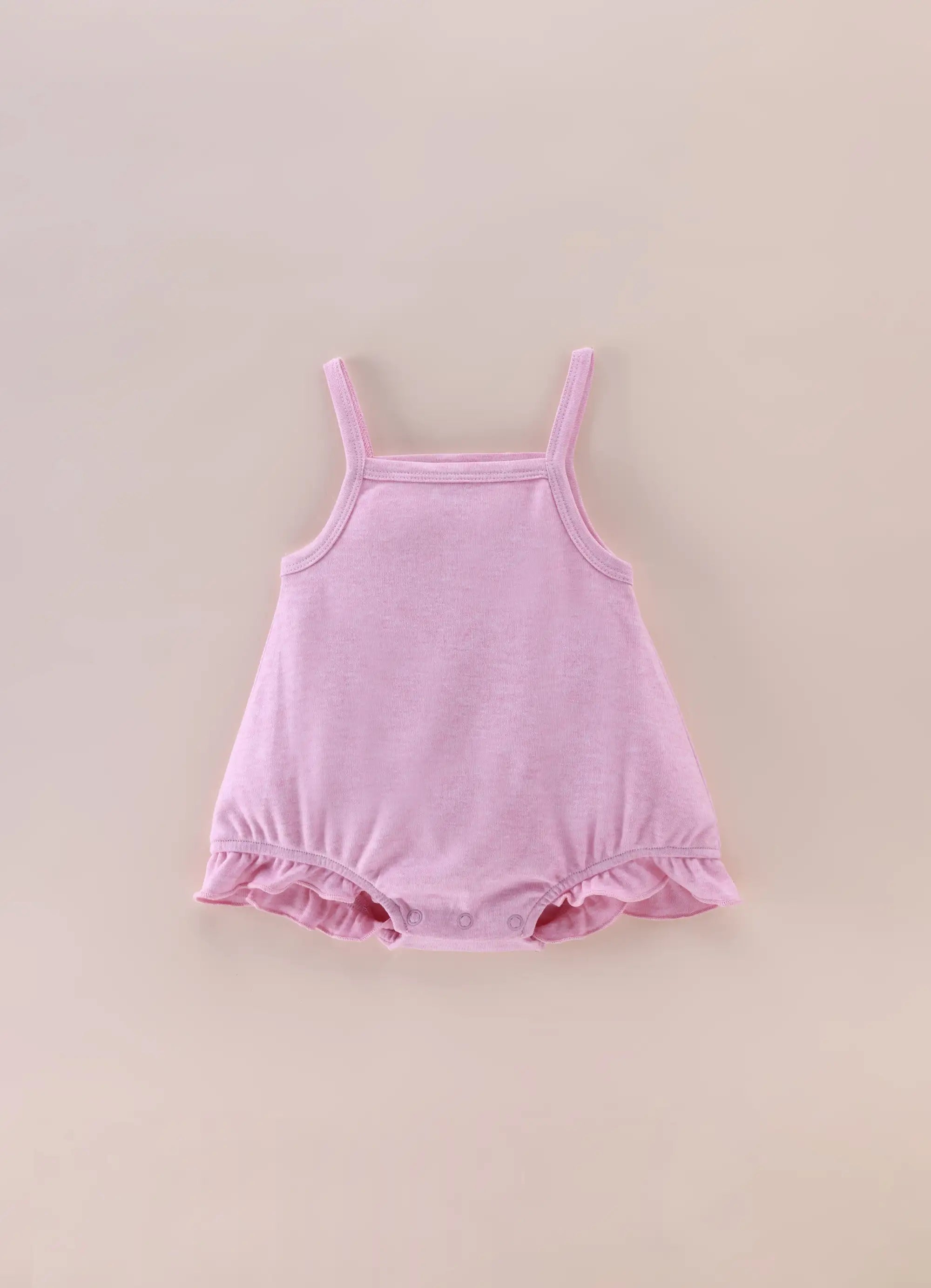 Baby Girls Cotton Strappy Bodysuit Set Pink Melange & White – Pack of 2 - LE PUR!