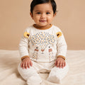 Hedgehog Footed Sleepsuit – White