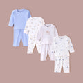 Boys Sheep & Farm Print Long Sleeve 100% Cotton Top & Pajama Set - Pack of 4