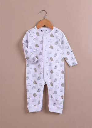 Le Pur Unisex Baby Sleepsuit Set of 2 | BioKool Cotton Newborn Clothes | Infant Rompers with Elephant & “Love You Mummy” Print - LE PUR!