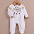 Le Pur Biocool Cotton Off-White Colour Baby Boy Sleepsuit - LE PUR!