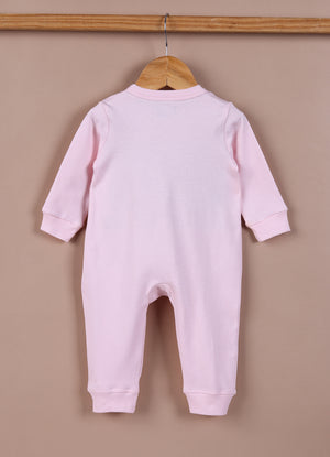 Le Pur Baby Girls BioKool Cotton All-in-One Set – Bunny Print Bodysuit, Romper & Cap (Light Pink) - LE PUR!