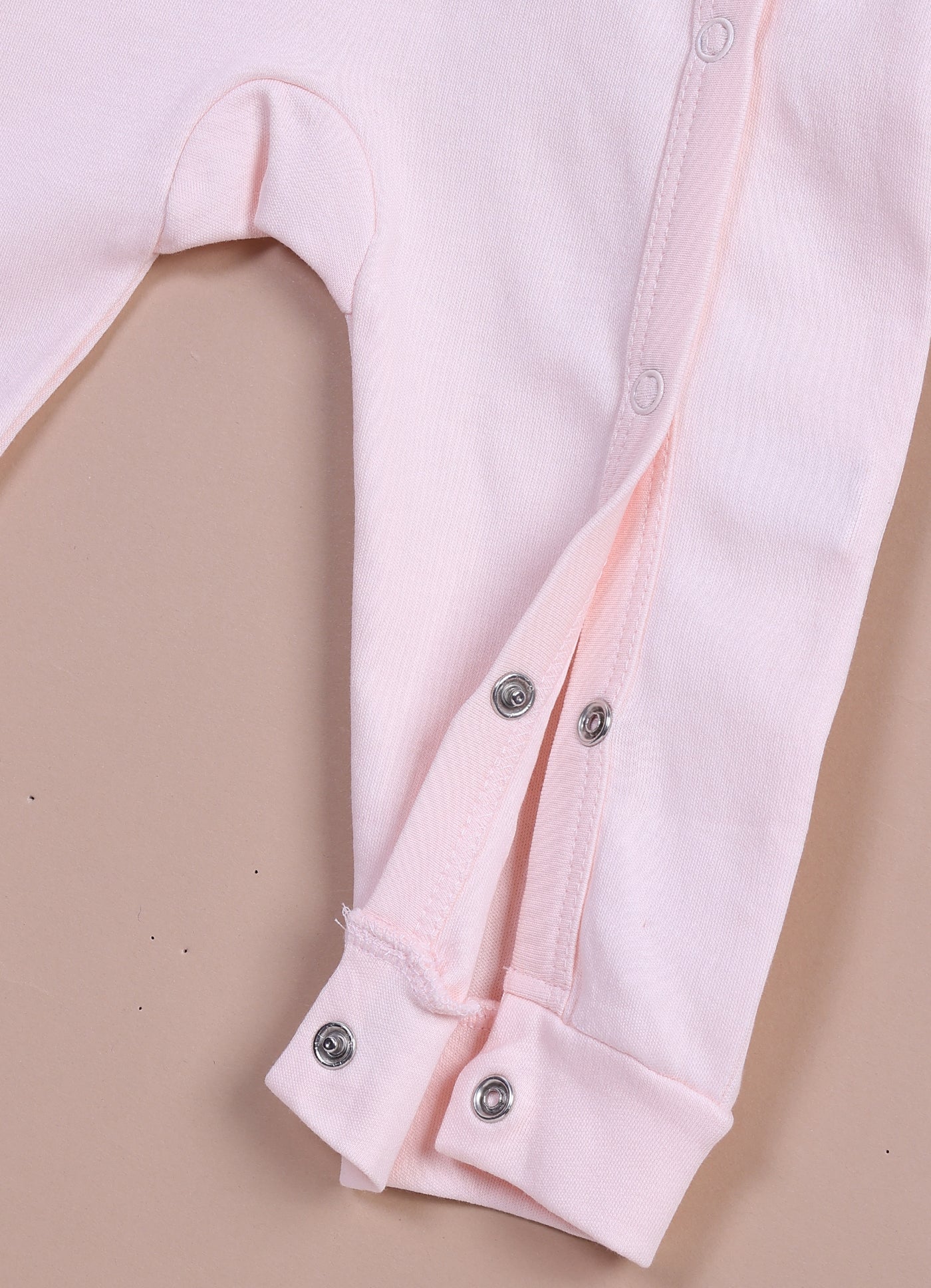 Le Pur BioKool Cotton Baby Girl All-In-One Set – Bodysuit, Sleepsuit & Cap (Peach) - LE PUR!