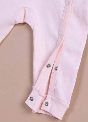 Le Pur BioKool Cotton Baby Girl All-In-One Set – Bodysuit, Sleepsuit & Cap (Peach) - LE PUR!