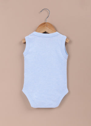 Le Pur BioKool Baby Boy Sleeveless Bodysuit Set – Pack of 5 (Blue, White) - LE PUR!