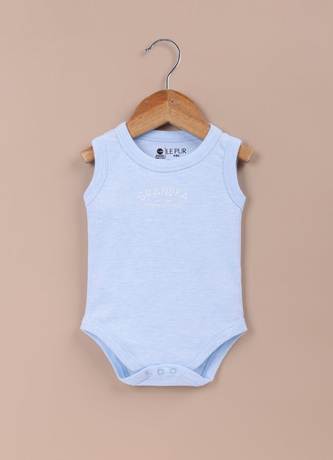 Le Pur Biocool Baby Boy Sleeveless Bodysuit Set – Pack of 5 (Blue, White) - LE PUR!