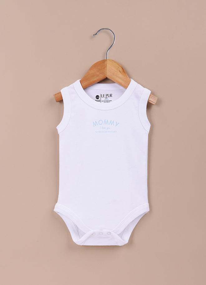 Le Pur Biocool Baby Boy Sleeveless Bodysuit Set – Pack of 5 (Blue, White) - LE PUR!
