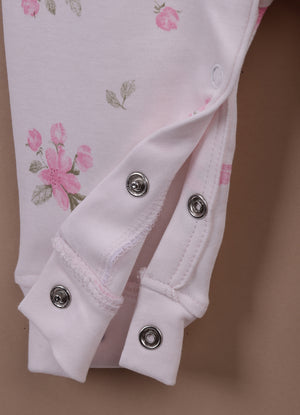 Le Pur BioKool 3-Piece Baby Gift Set – Romper, Bib & Blanket (Pink Floral Print) - LE PUR!