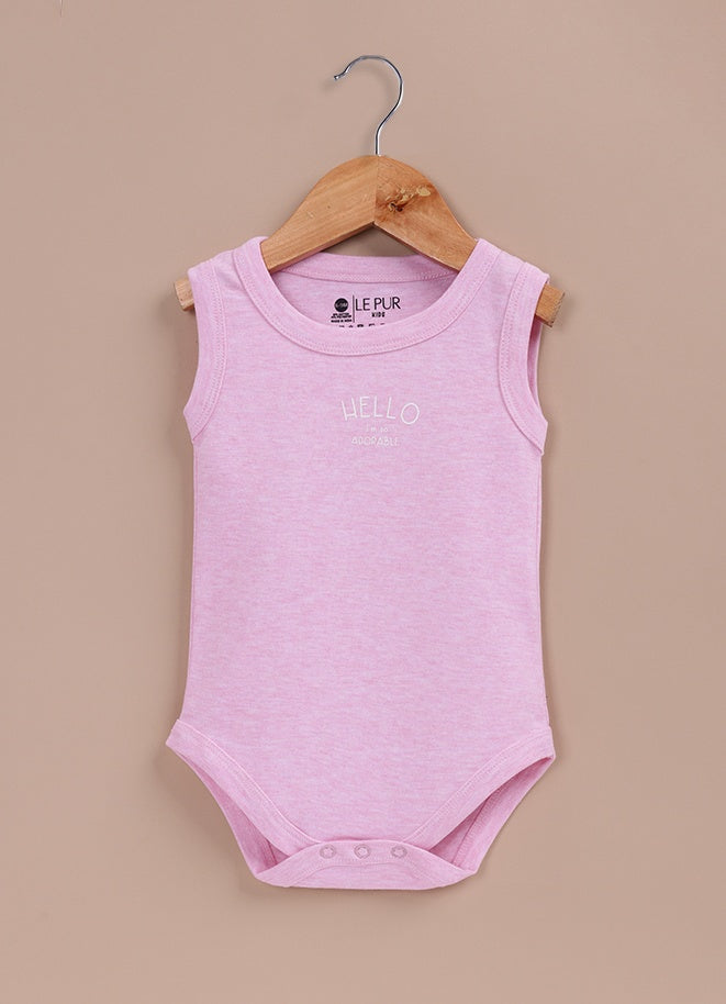 Le Pur BioKool Baby Boy Sleeveless Bodysuit Set – Pack of 5 (Pink, White) - LE PUR!