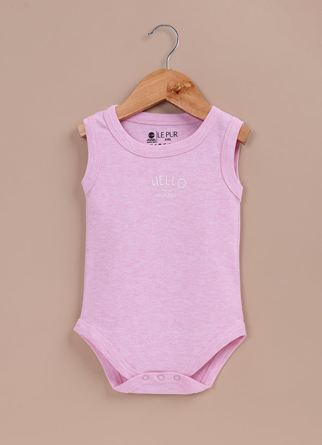 Le Pur Biocool Baby Boy Sleeveless Bodysuit Set – Pack of 5 (Pink, White) - LE PUR!