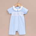 Le Pur BioKool Classic Baby Romper – Light Blue with Peter Pan Collar - LE PUR!
