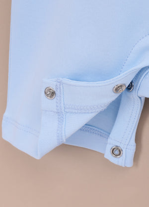 Le Pur BioKool Classic Baby Romper – Light Blue with Peter Pan Collar - LE PUR!