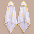 Le Pur BioKool Baby Hooded Blanket Set of 2 – Yellow Duck Prints - LE PUR!