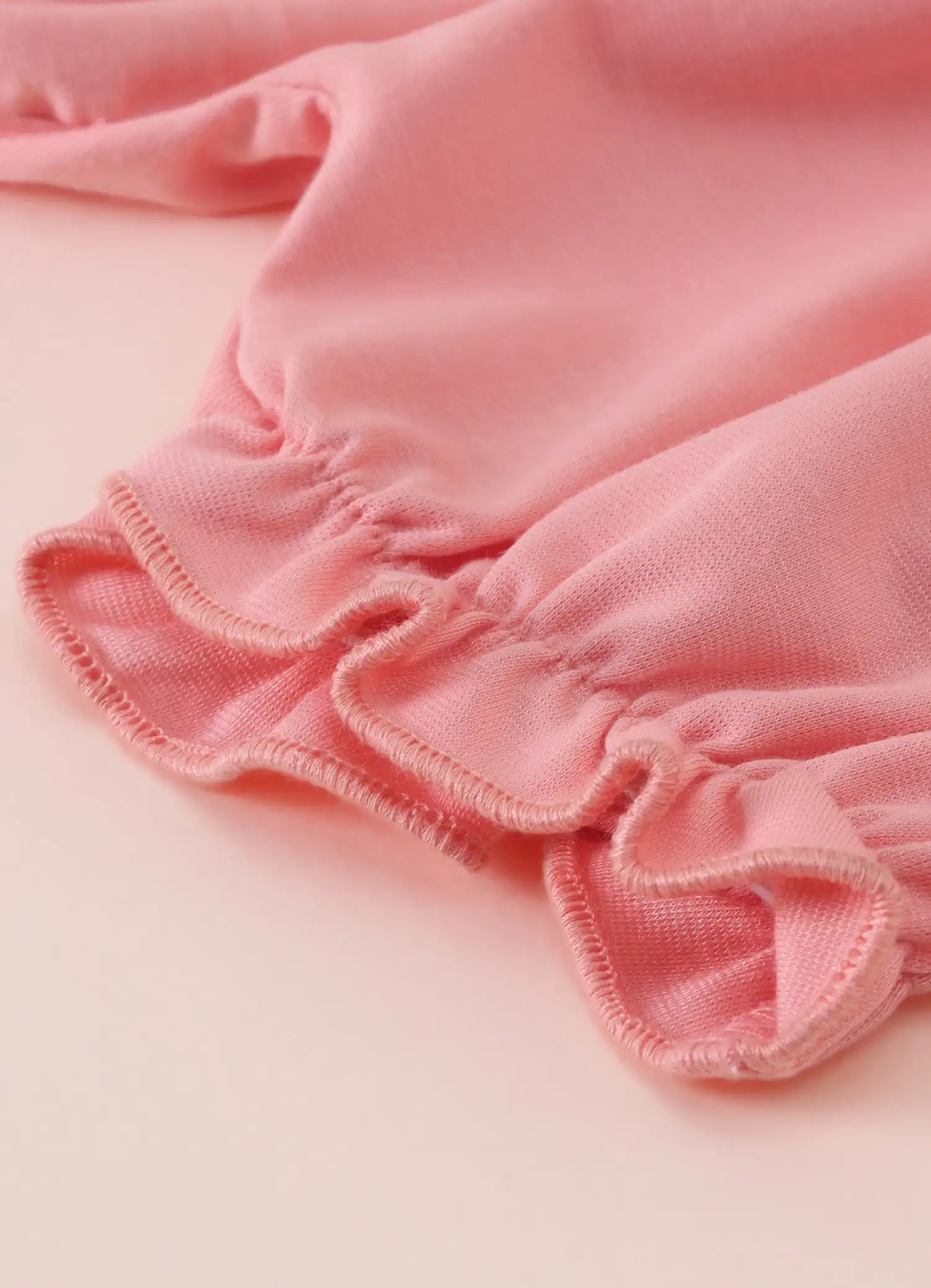 TENCEL™ Bird Print Ruffle Top & Shorts Set- Pink & White - LE PUR!