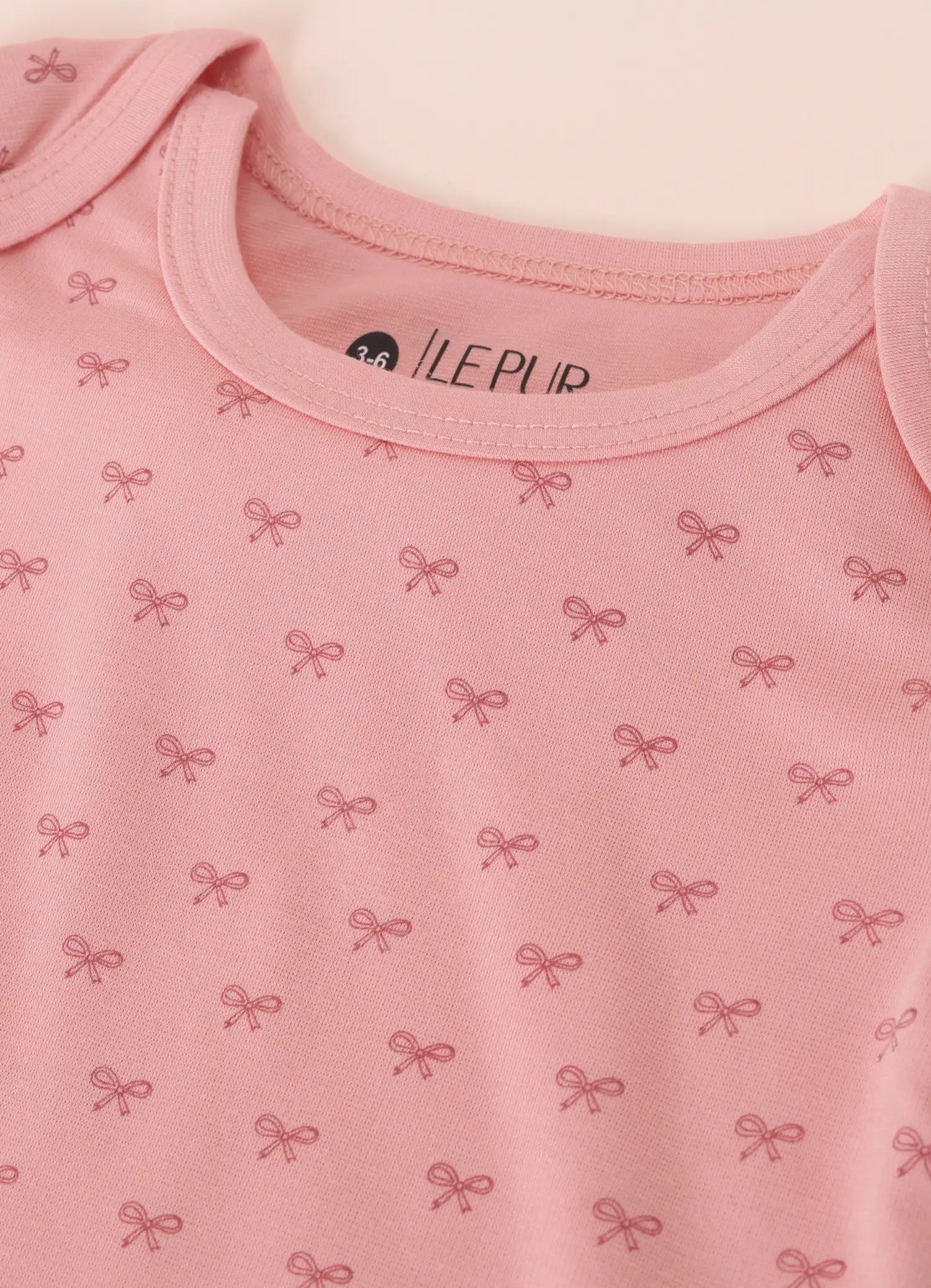 TENCEL™ Printed Bodysuit Pack of 3- Pink & White - LE PUR!