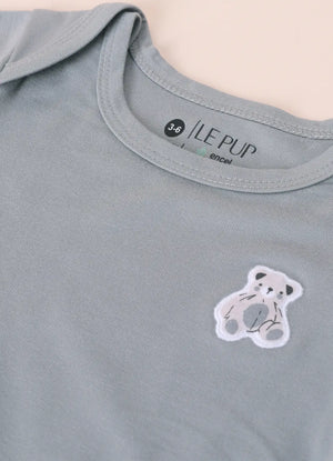 TENCEL™ Printed Bodysuit Pack of 3- Grey & White - LE PUR!