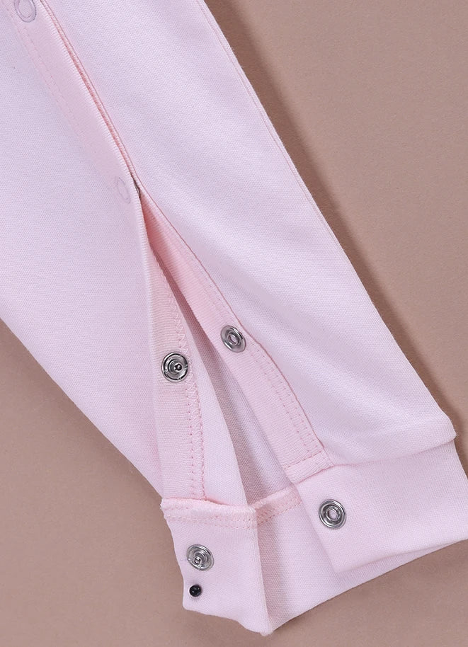 BioCool Baby Full Sleeve Romper – Pack of 2 Soft Cotton Onesies Pink and White