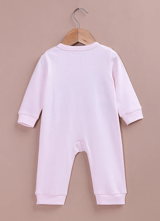 BioCool Baby Full Sleeve Romper – Pack of 2 Soft Cotton Onesies Pink and White