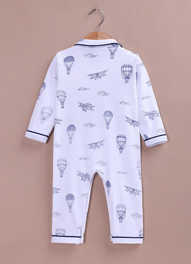 BioKool Baby Full Sleeve Sleepsuit Romper | Soft Cotton Onesie with Front Snap Buttons - LE PUR!