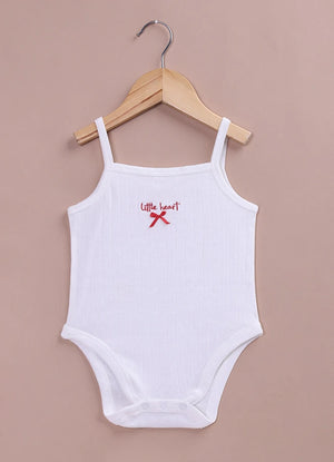 Le Pur Baby Strappy Bodysuit | Soft Cotton Pointelle Sleeveless Onesie - LE PUR!