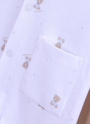 BioKool Baby Sleeveless Romper | Soft Cotton Onesie with Front Snap Buttons & Pocket - LE PUR!