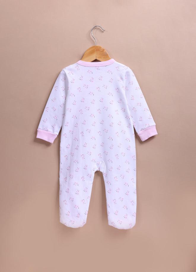 Le Pur Baby Girl Sleepsuit Set of 2 | Biocool Cotton Newborn Clothes | Soft Infant Romper with Bow & Side Snap - LE PUR!