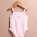 Le Pur Baby Strappy Bodysuit | Soft Cotton Sleeveless Onesie – Valentine Print - LE PUR!