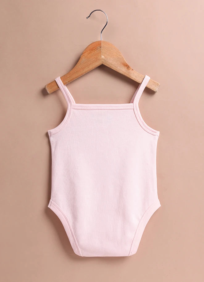 Le Pur Baby Strappy Bodysuit | Soft Cotton Sleeveless Onesie – Valentine Print - LE PUR!