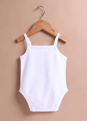 Le Pur Baby Strappy Bodysuit | Soft Cotton Sleeveless Onesie – Mommy’s Valentine Print - LE PUR!