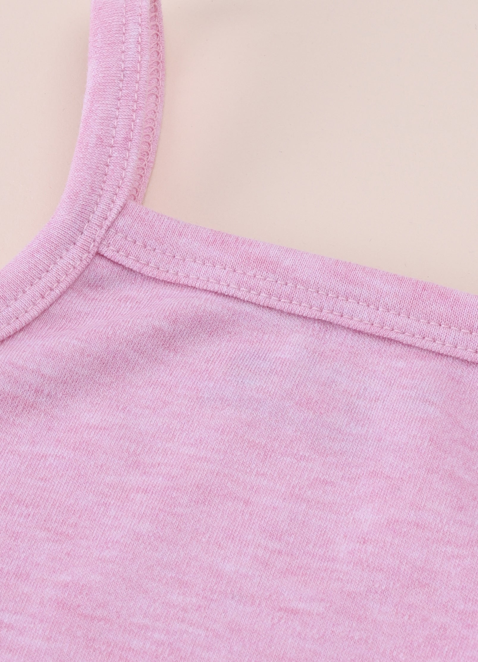 Baby Girls Cotton Strappy Bodysuit Set Pink Melange & White – Pack of 2 - LE PUR!