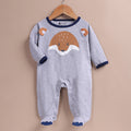 Le Pur BioKool Cuddly Fox Full-Sleeve Romper – Grey Cotton - LE PUR!
