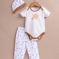Le Pur BioKool Baby 3-Piece Set – Bodysuit, Pajama & Cap (Lion Print) - LE PUR!